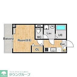 (仮称)ジーメゾン大和イースト 1Kの間取図画像