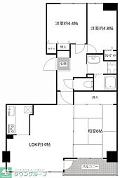コトーつきみ野 3LDKの間取図画像
