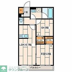 さくら十番館 1SLDKの間取図画像
