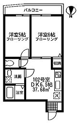 間取図画像 2DK