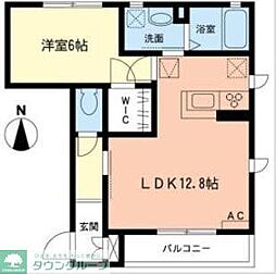 シャルマン2 1LDKの間取図画像