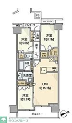 プラウド港北センター北 3LDKの間取図画像