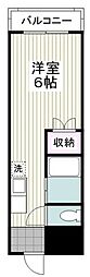セントラルハイツ綱島 1Kの間取図画像