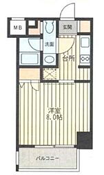レジディア新横浜 1Kの間取図画像
