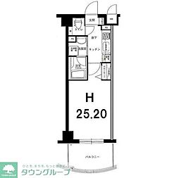 グリフィン新横浜・六番館 1Kの間取図画像