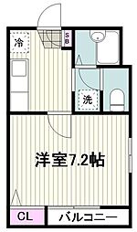 エム・メゾン大倉山 1Kの間取図画像