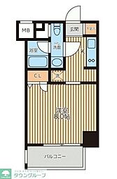 レジディア新横浜 1Kの間取図画像