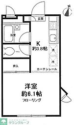 ルミエール 1Kの間取図画像