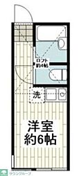 ユナイト白楽マッフィー ワンルームの間取図画像