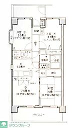 フォンテーヌ綱島 3LDKの間取図画像