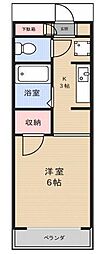 グッドウィル ワンルームの間取図画像