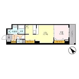 ノーブルヒルズ 1LDKの間取図画像
