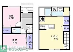 Globe House 2LDKの間取図画像