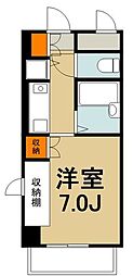 T'sgarden都筑ふれあいの丘 ワンルームの間取図画像