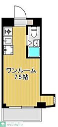 ボーテ日吉シェモア ワンルームの間取図画像