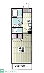 フルール山手 1Kの間取図画像