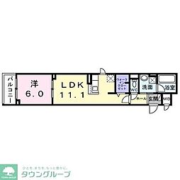 スカイノッツ北赤羽 1LDKの間取図画像