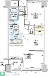 レジディアタワー上池袋タワーサイド 1SLDKの間取図画像