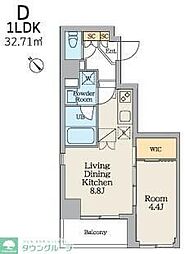 クレストコート南長崎 1LDKの間取図画像