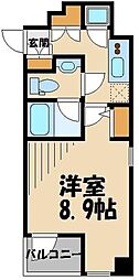 エルフラット板橋 1Kの間取図画像