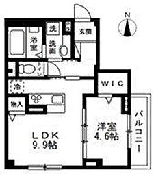 ディーズプラス篠崎 1LDKの間取図画像