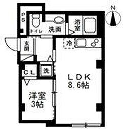 ディーズプラス篠崎 1LDKの間取図画像