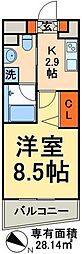アゼリアヒルハイツ 1Kの間取図画像