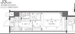 ZOOM大塚 1Kの間取図画像