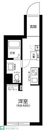 長楽町屋レジデンス ワンルームの間取図画像