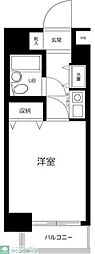 アドリーム千駄木 1Kの間取図画像