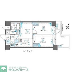 フェニックス飯田橋 2DKの間取図画像