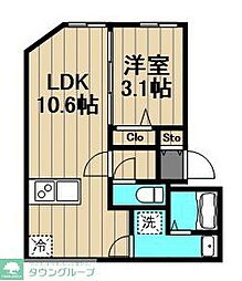 タスキsmart春日 1LDKの間取図画像