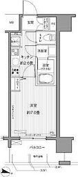 センテニアル王子神谷 1Kの間取図画像