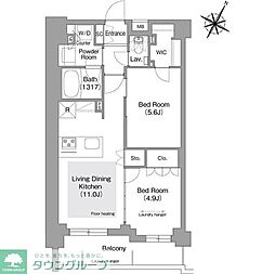 コンフォリア・リヴ文京護国寺 2LDKの間取図画像