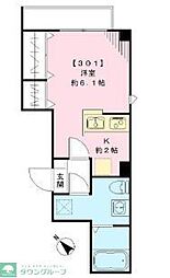 アプリシエイト駒込 ワンルームの間取図画像
