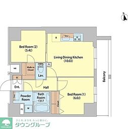 SAION町屋 2LDKの間取図画像