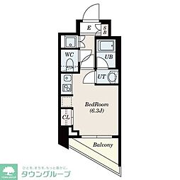 S-FORT中板橋 1Kの間取図画像