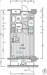 ヒューリックレジデンス茗荷谷 1Kの間取図画像