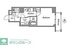クオリタス東十条 402 4階1Kの間取り