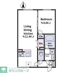 aLATO　OyamaII 4階1LDKの間取り