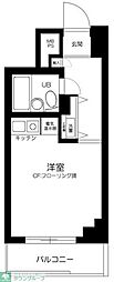マートルコート駒込 ワンルームの間取図画像