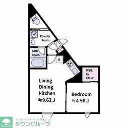 豊島区目白5丁目マンション 1LDKの間取図画像