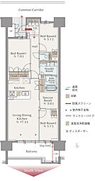 マストスクエア金沢 3SLDKの間取図画像