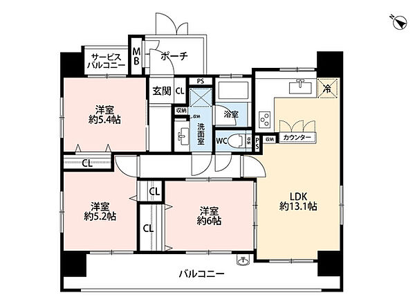 間取りを拡大表示