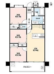 グランディアソラーレ長丘 3LDKの間取図画像