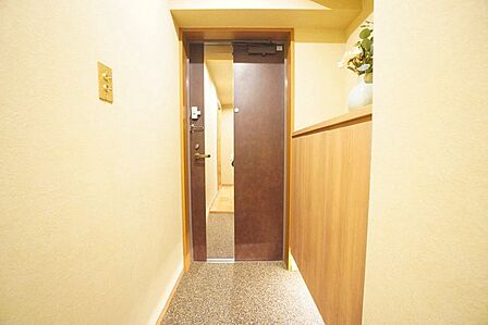 たっぷり収納できるシューズボックス付きです。家族全員の靴がきれいに整頓できます。ドアは全身鏡付きで、お出かけ前にコーディネートのチェックが出来ますね。
