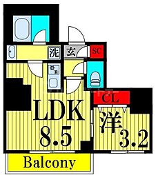 間取図画像 1LDK