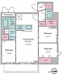 ドゥーエ日暮里3 3LDKの間取図画像