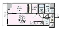 足立区西新井栄町3丁目マンション 1SLDKの間取図画像