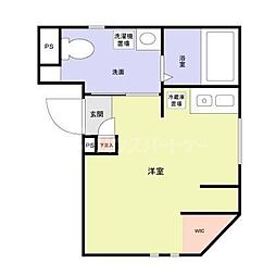 カテリーナ千住大橋 ワンルームの間取図画像